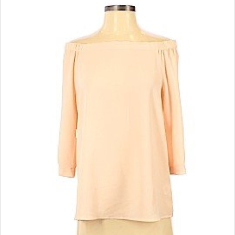 Valerie Stevens 3/4 sleeve‎ *Peach* Blouse, size L